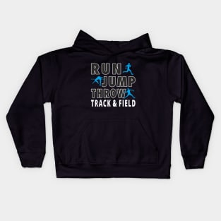 Track And Field Run Jump Throw Kids Hoodie